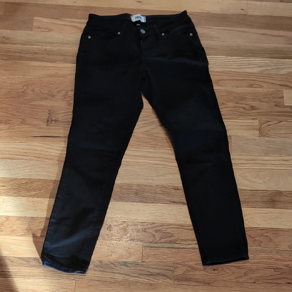 PAIGE Jet Black Denim Pants